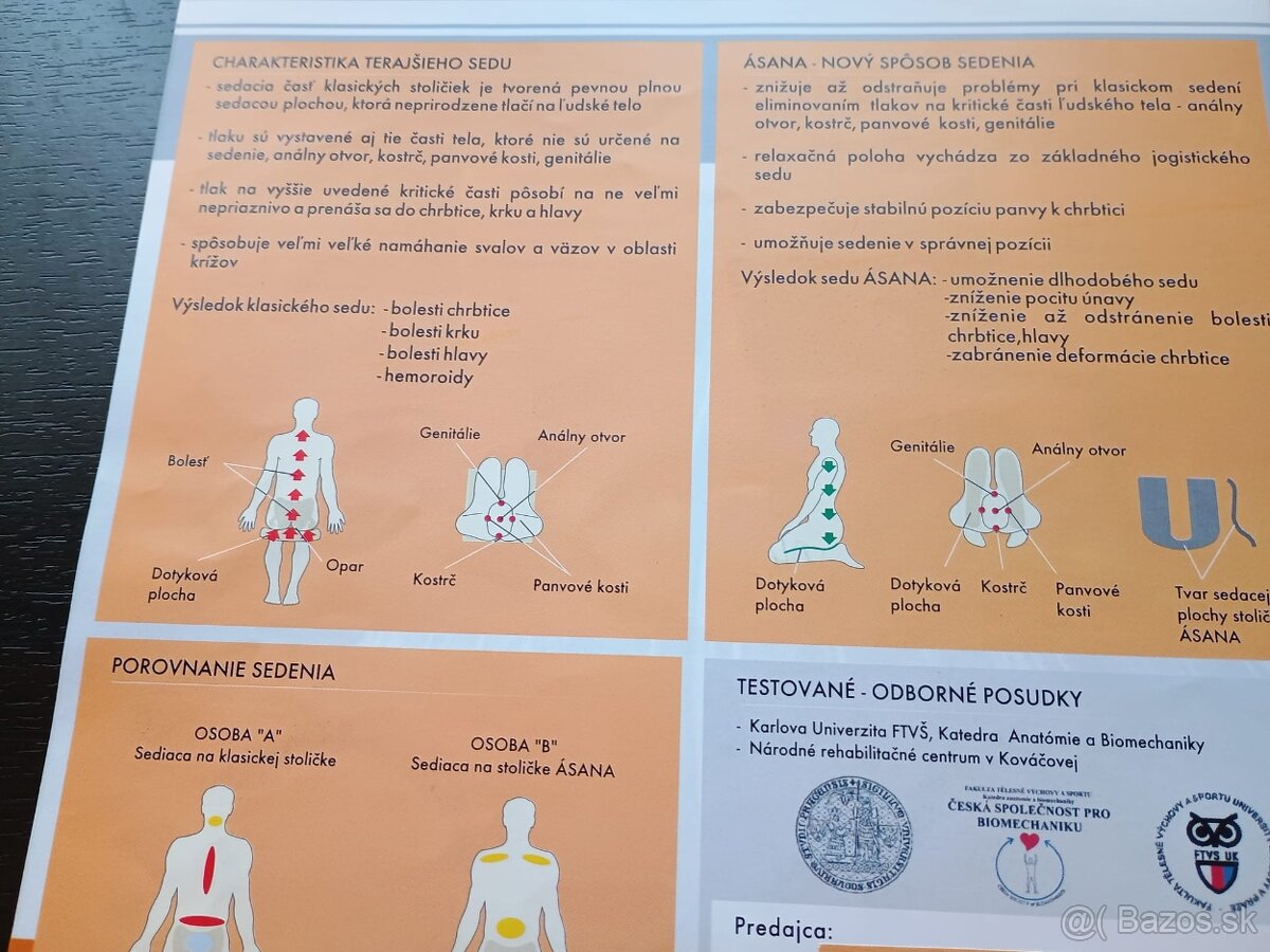 Anatomické ergonomické kreslo ÁSANA – nastaviteľné, ekokoža - 5