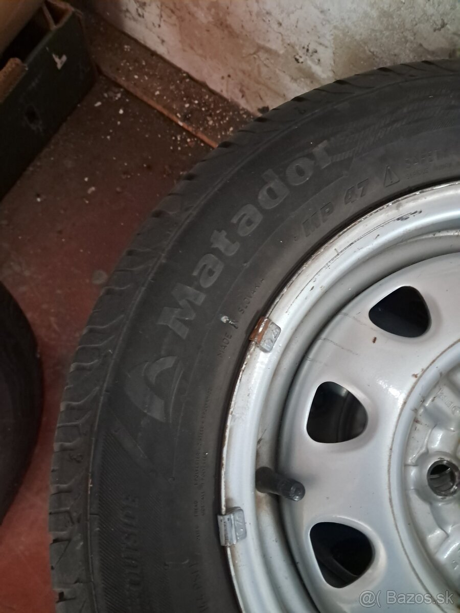 Predám letné kolesa 165/70 R13 Matador - 5
