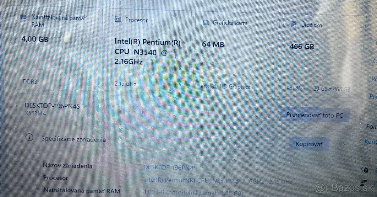 Asus X553M / Intel N3540 / 4GB RAM / 500GB HDD / 15.6" - 5