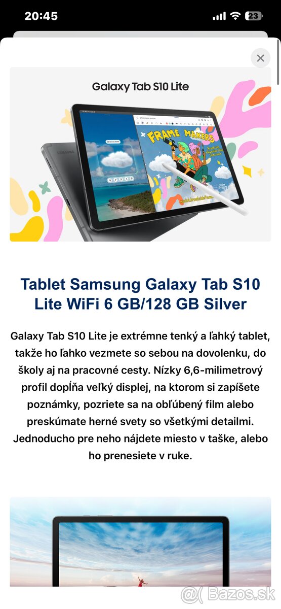 Tablet Samsung Galaxy S10 Lite - 5
