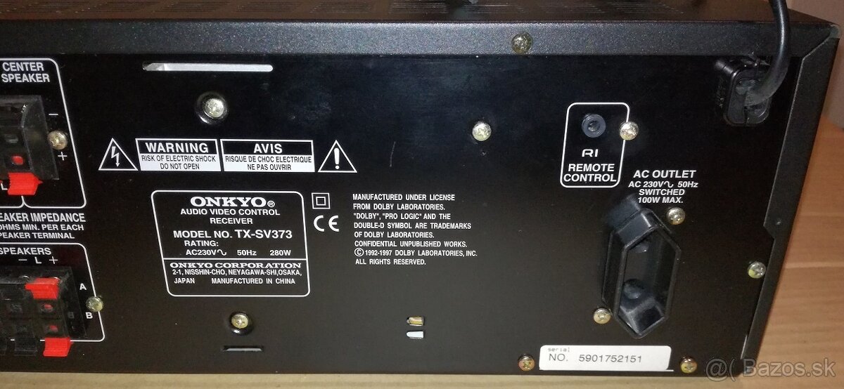 Onkyo TX-SV373 5.1Ch Dolby Digital Surround - 5