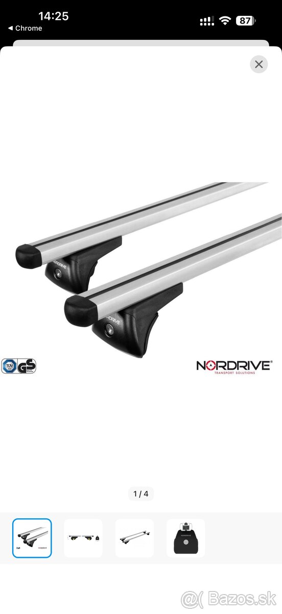 Strešný nosič Nordrive + nosič lyži - 5