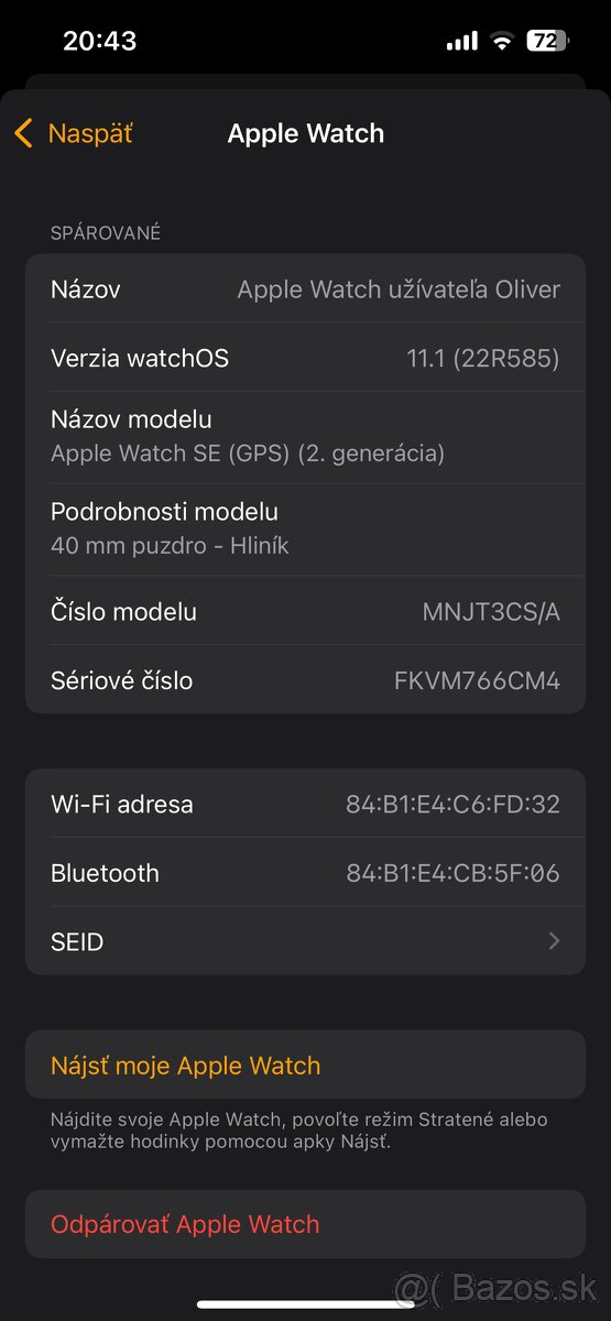 Apple Watch SE (GPS) 2.gen 40mm Midnight - 5