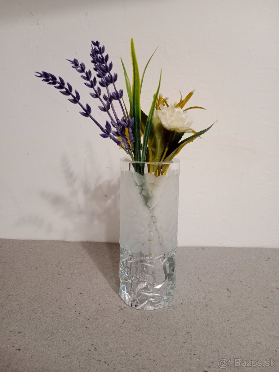 Křišťál broušený, vázička, svíčka - 5