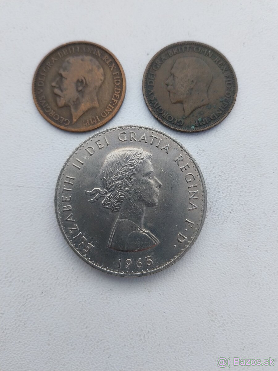 Strieborne mince Anglicke - 5