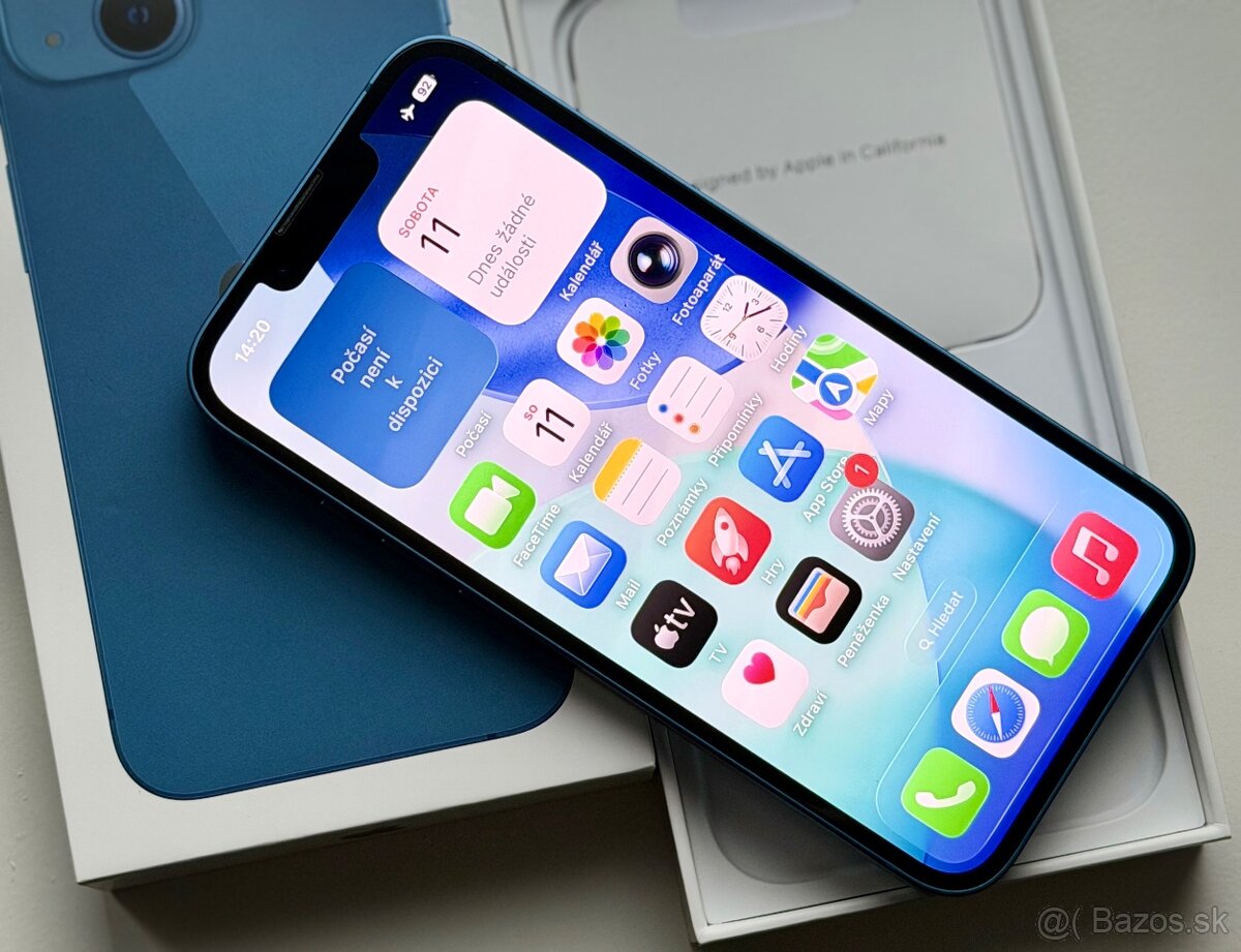 iPhone 13 Mini Blue BATERIE 100% TOP - 5