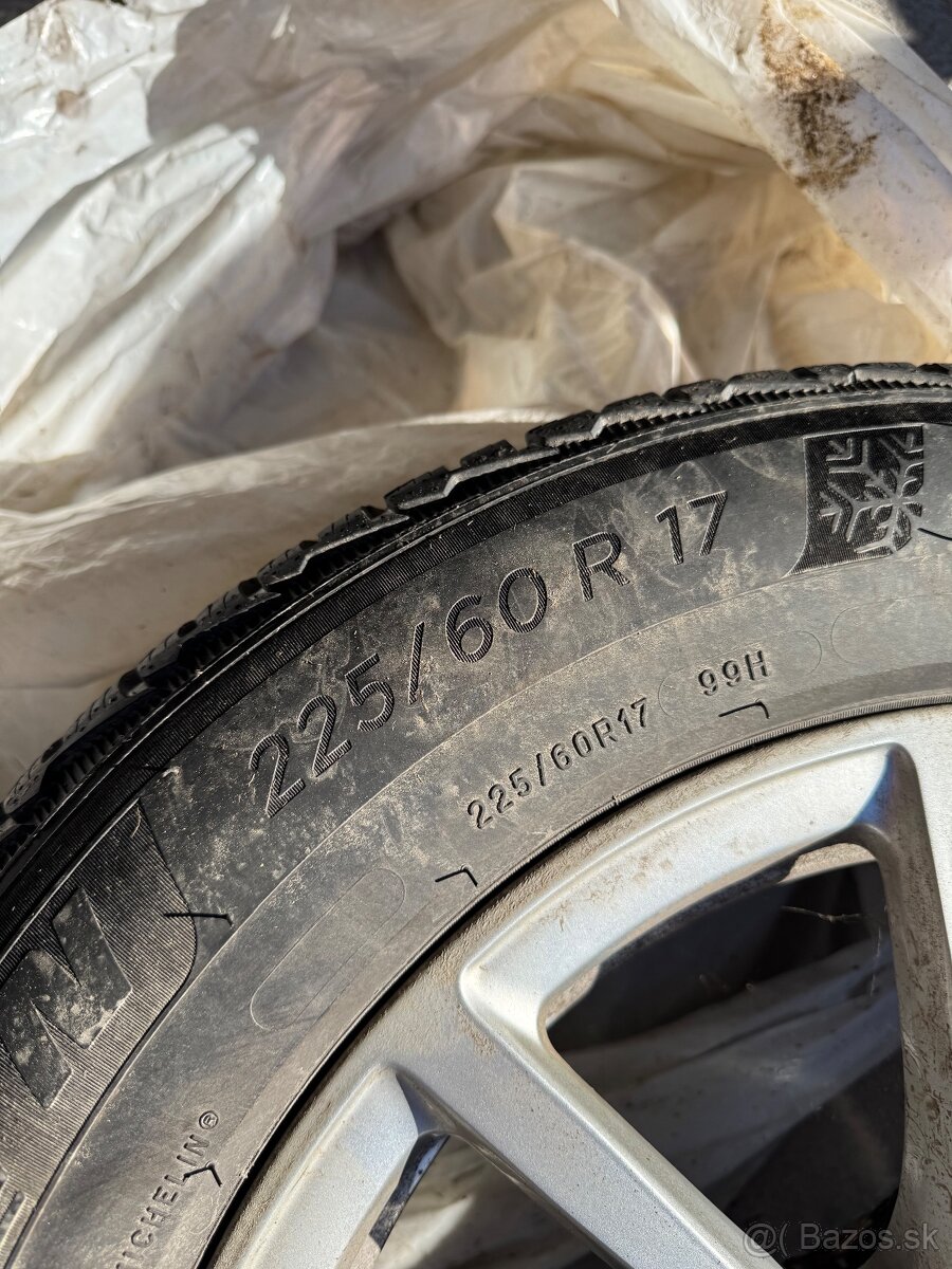 Audi R17 originál ALU disky + zimné pneu Michelin - 5