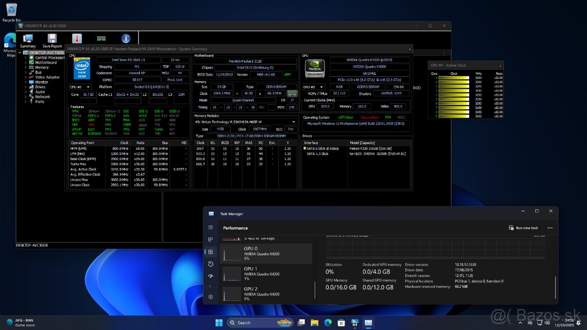 HP Z440 | 10 Jadro | 4x Quadro | 32GB RAM - 5