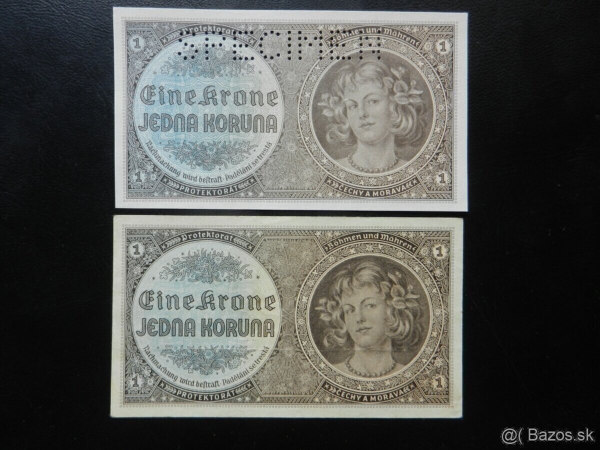 Bankovky protektorát 4 - 5