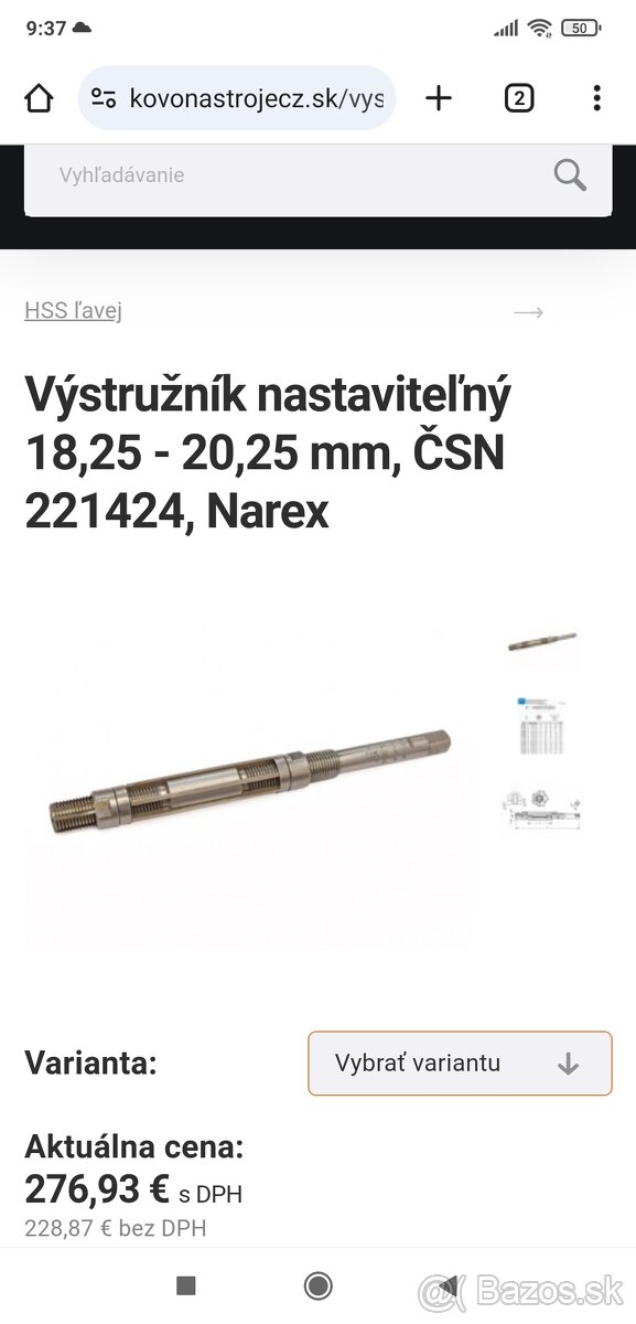 Výstružník NaREX - 5