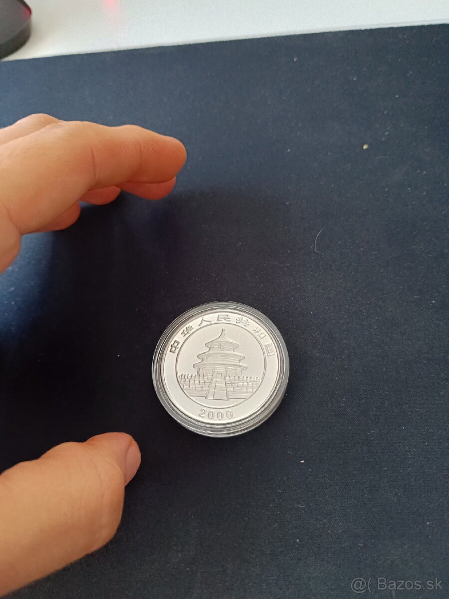 Silver Coin China PANDA 10 Yuan 2000, 1oz, mirrored - 5