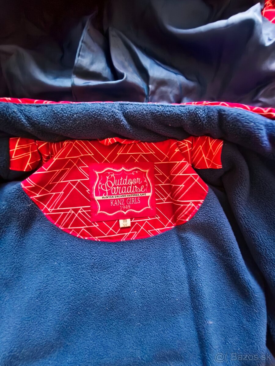 Dievčenske zimné bunday 110,116 a otepľovacky 116 - 5