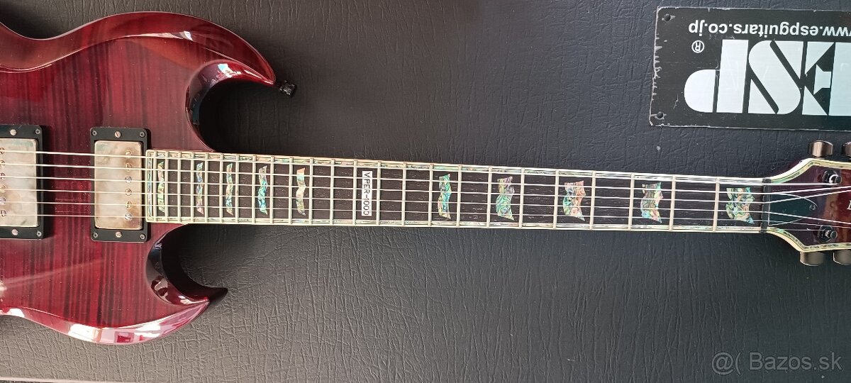 Predám elektrickú gitaru ESP LTD VIPER 1000 See Thru Cherry - 5