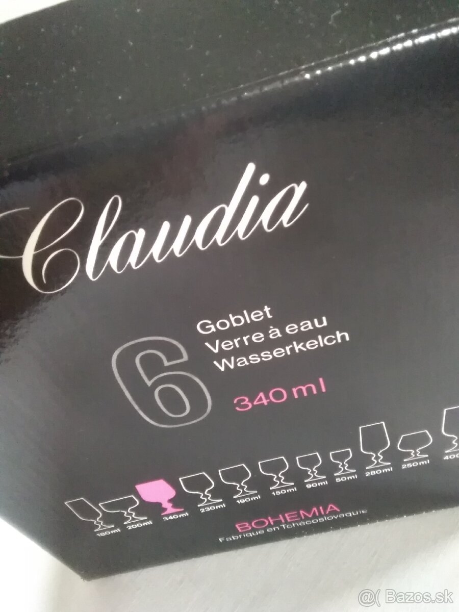 Predám sadu 6 pohárov Bohemia 3+3. (340ml) - 5