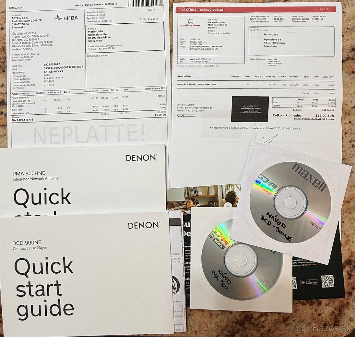 Predám Denon PMA-900HNE a DCD-900NE silver - 5