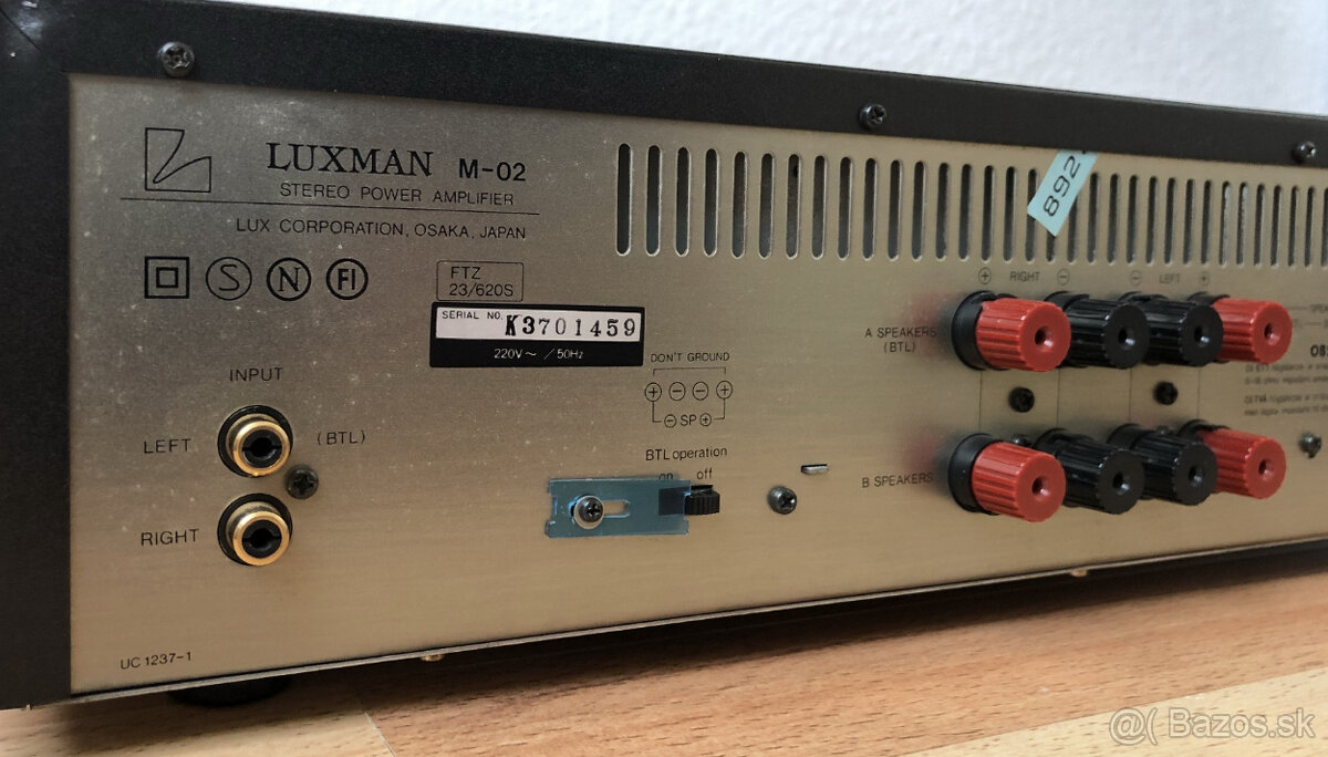 zostava Luxman M02 a C02 Japan - 5