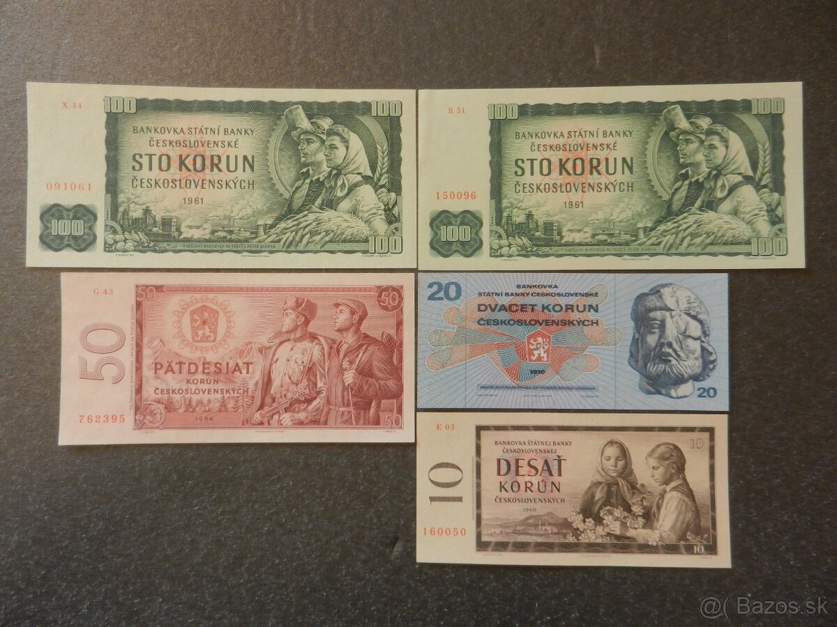 Československé UNC bankovky a iné - 5