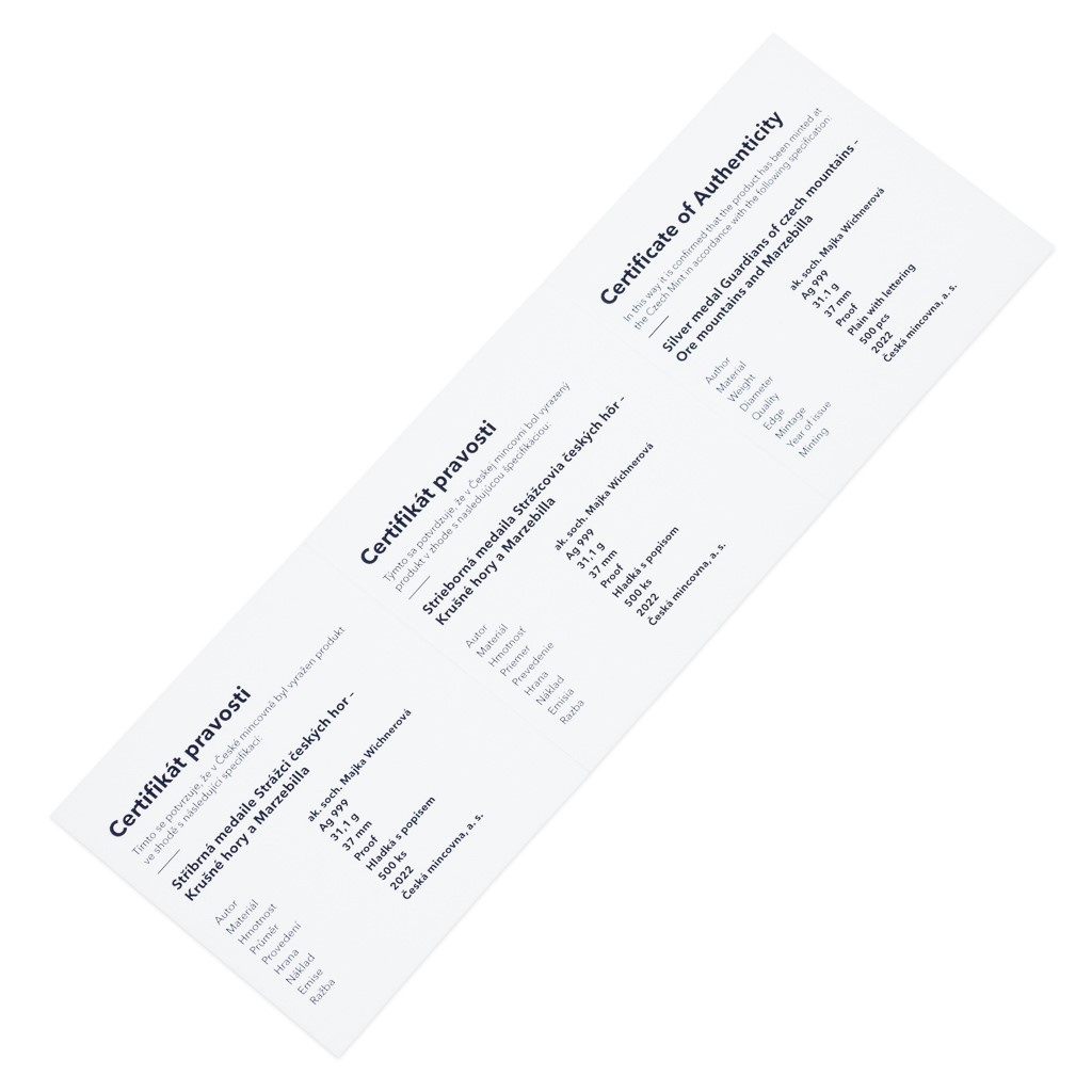 Predám Strieborná medaila: Strážcovia českých hôr Marzebilla - 5