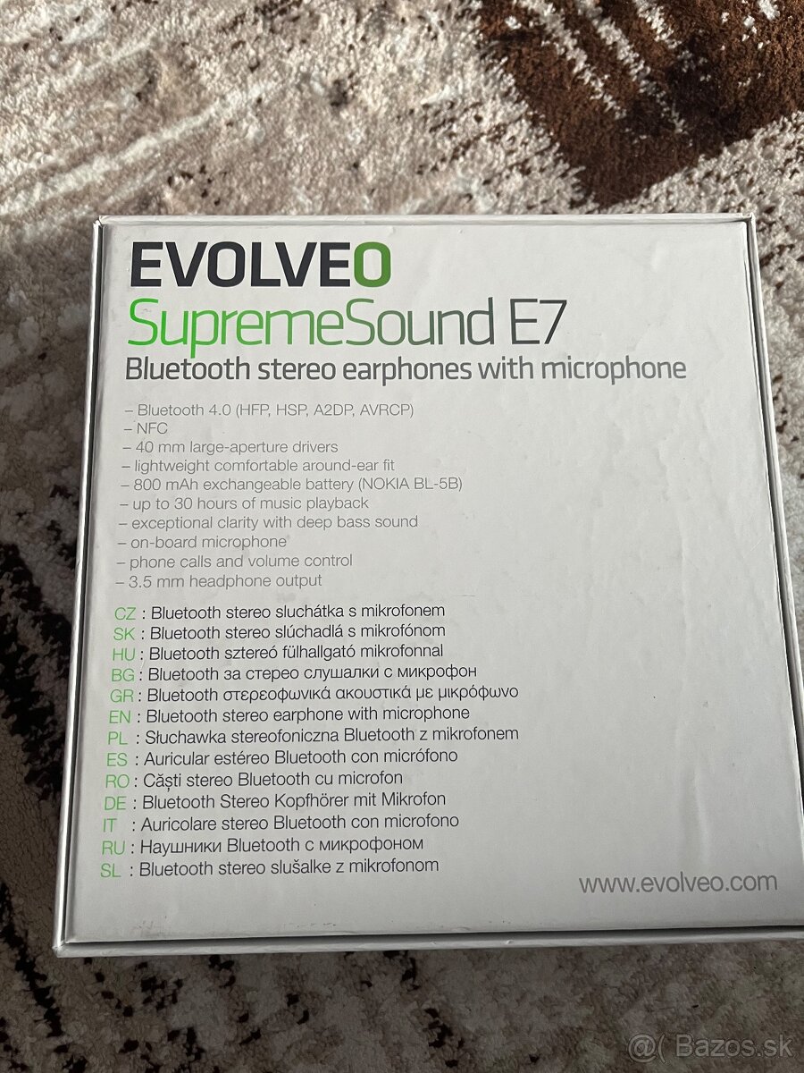 Bluetooth handsfree NFC slúchadla EvolveoE7 Supremesound - 5