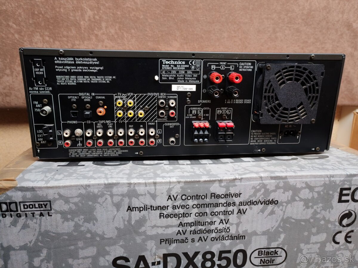 5.1 zosilňovač domáceho kina Technics SA-DX850 komplet - 5