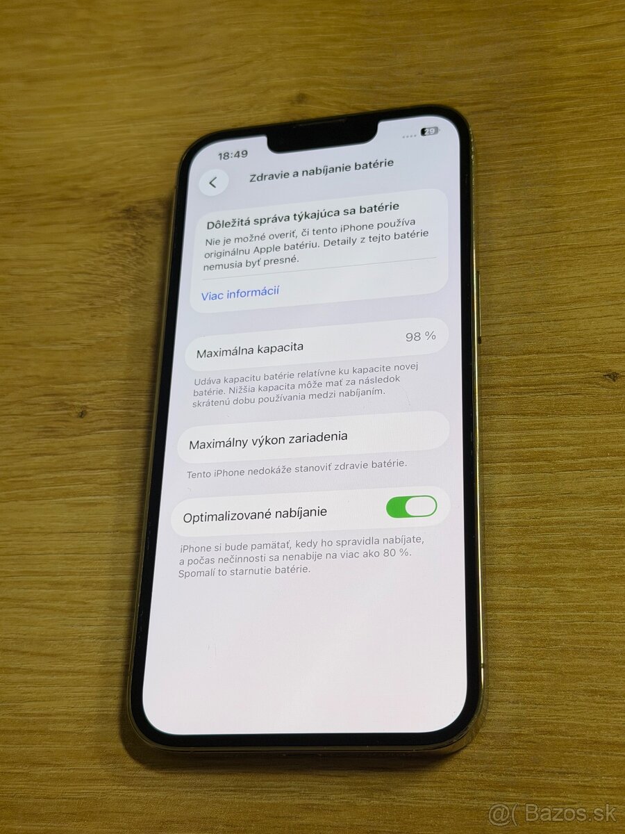 Predám Apple IPhone 13 PRO 256GB Gold Bežné Známky - 5