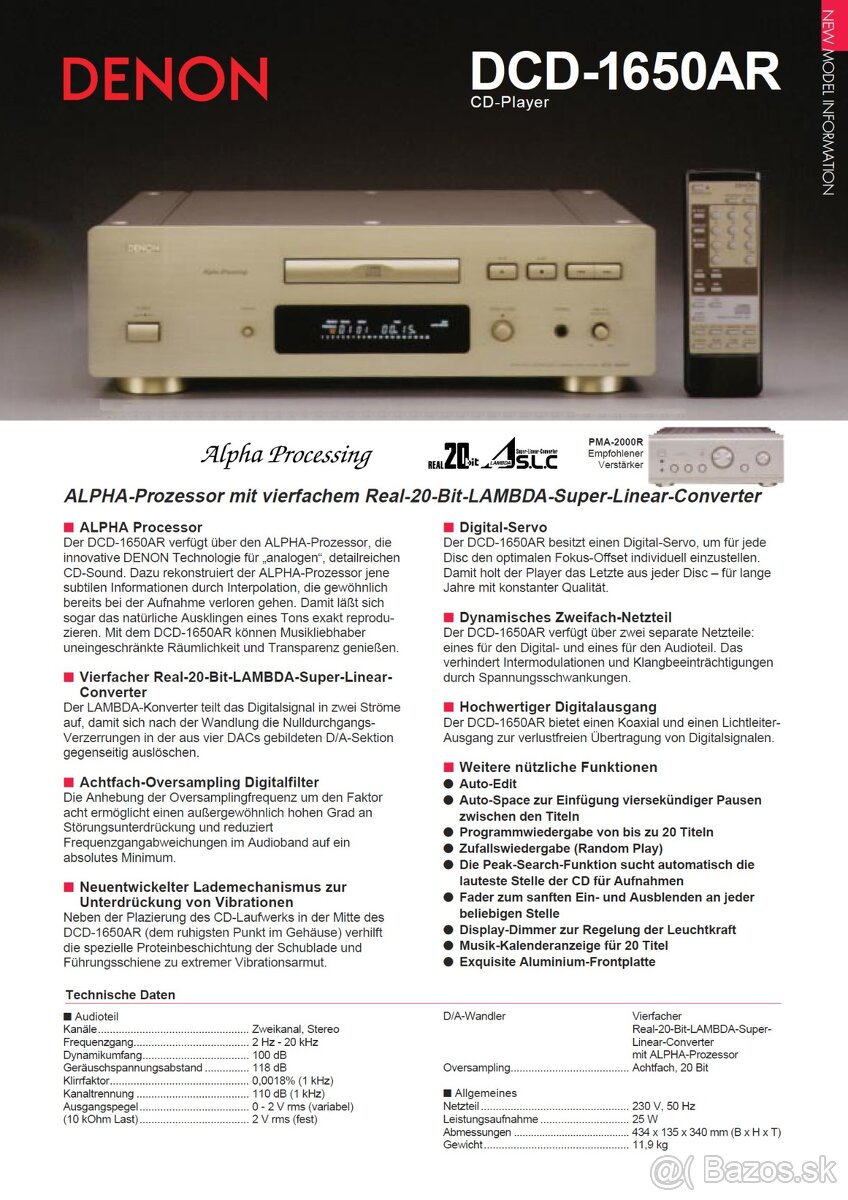 DENON DCD 1650 AR - CD player za polovinu původní ceny - 5