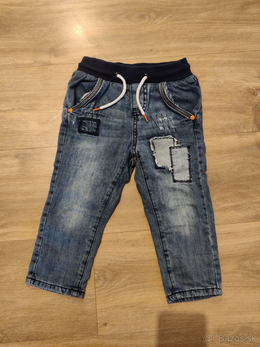 Zateplené hrubé nohavice,rifle - 5