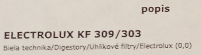Uhlíkový filter Electrolux KF 309/303 - 5