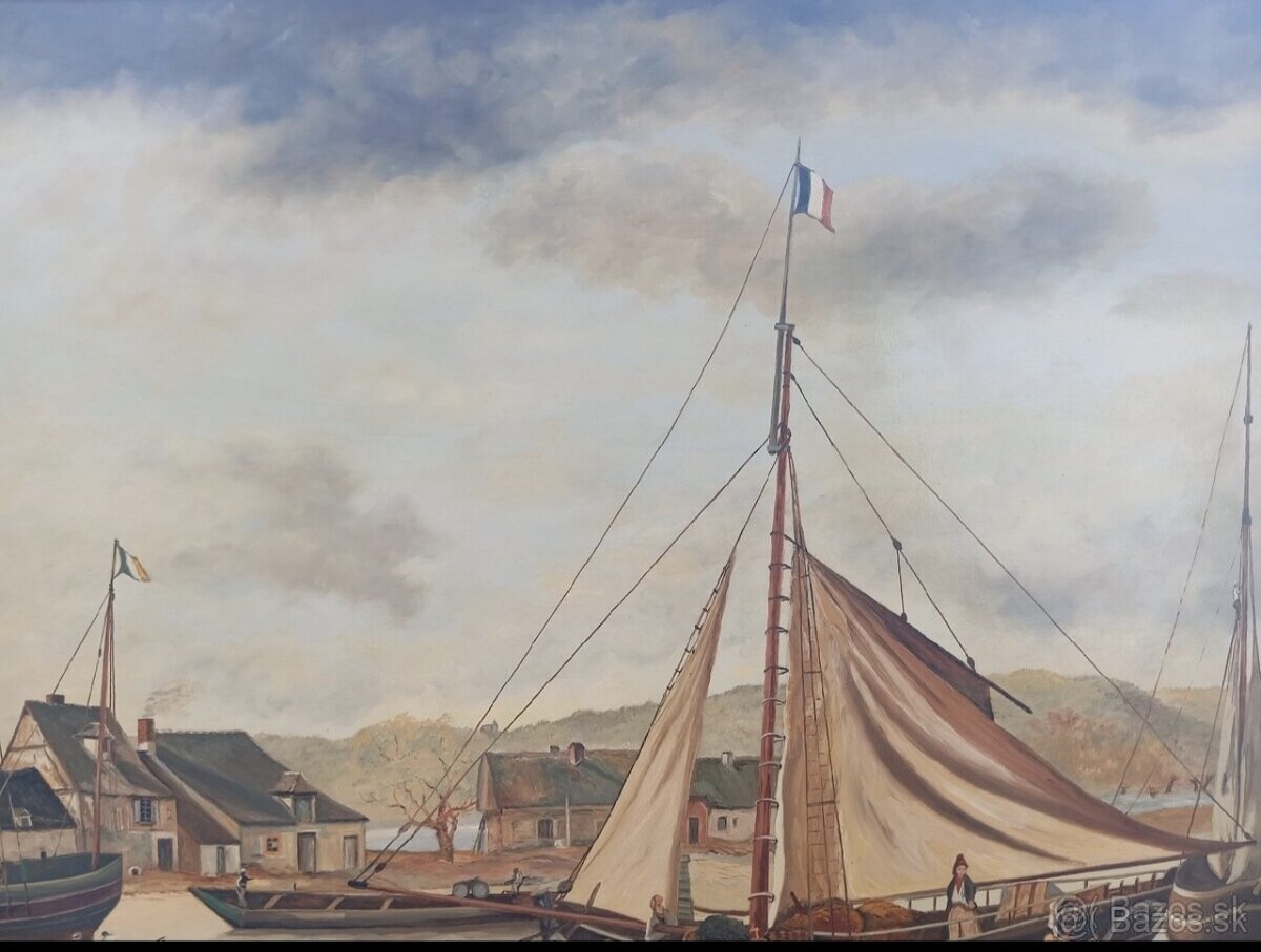 Obrovský krásny maľovaný obraz 120 x 84 cm - 5