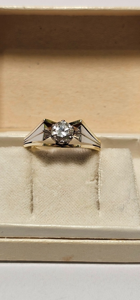 14k zlatý prsteň 0,78ct - 5