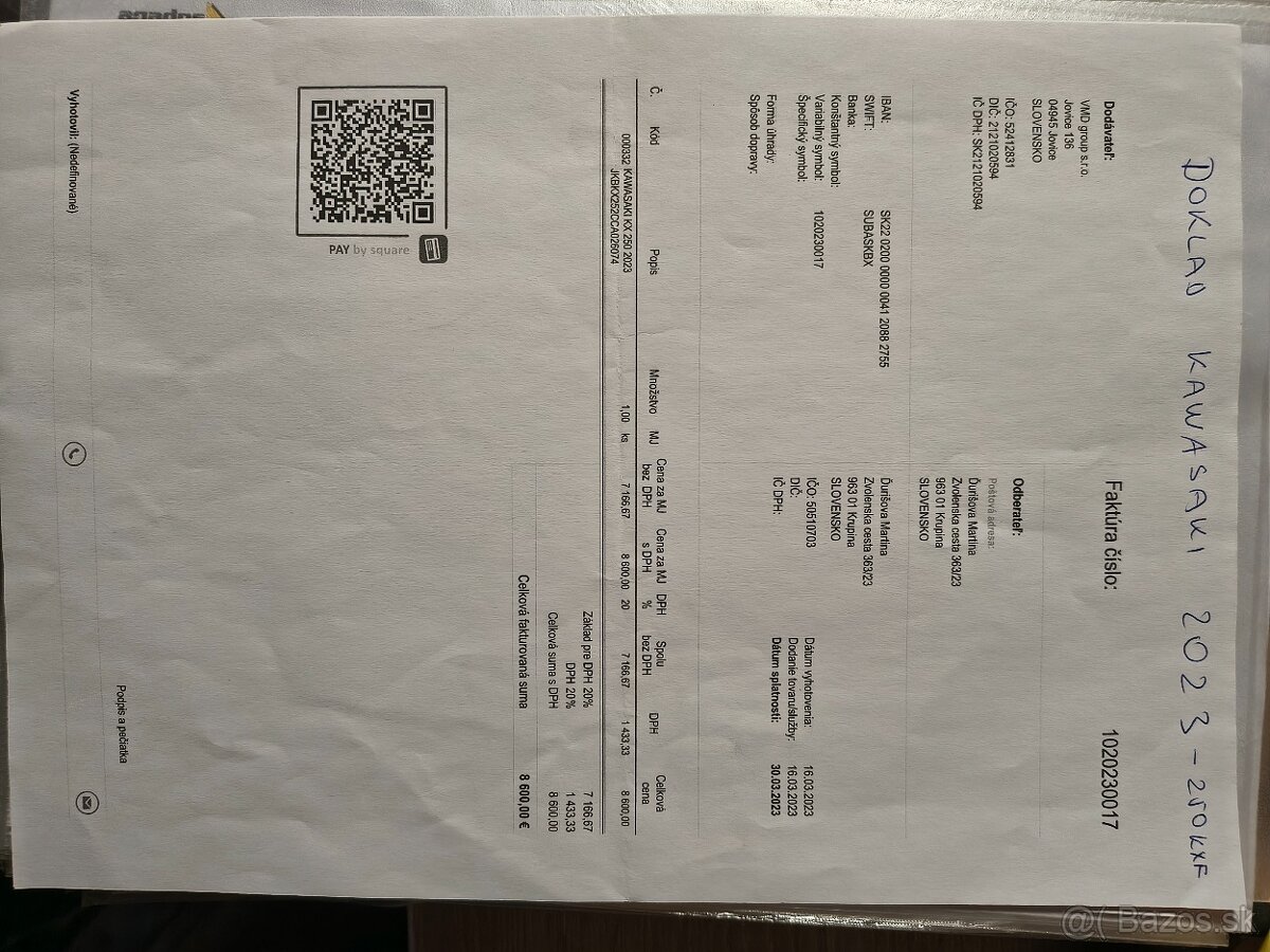 Predám Kawasaki kxf 250 - 5