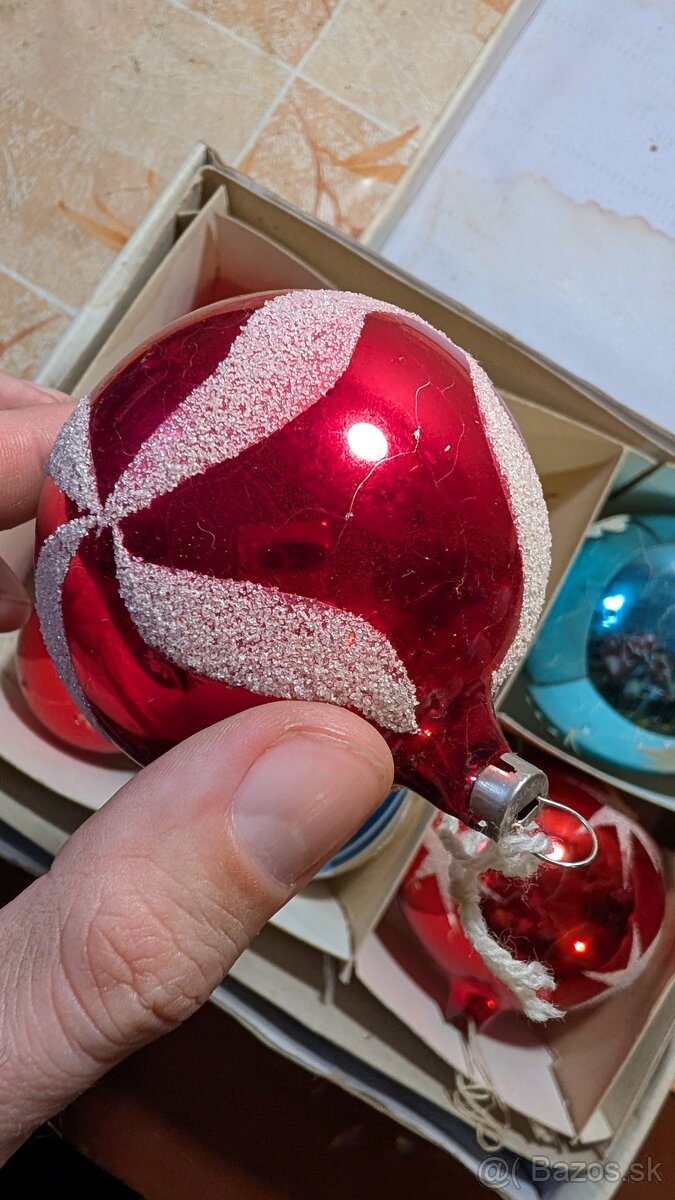 Retro vianocne ozdoby - 6 ks gul - 5