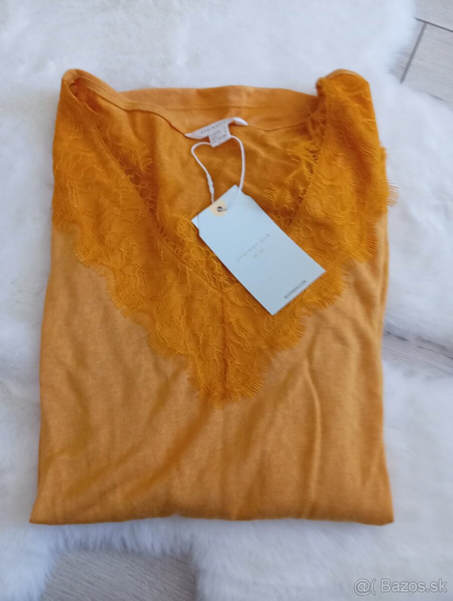 Dámsky horčicovy top M - 5