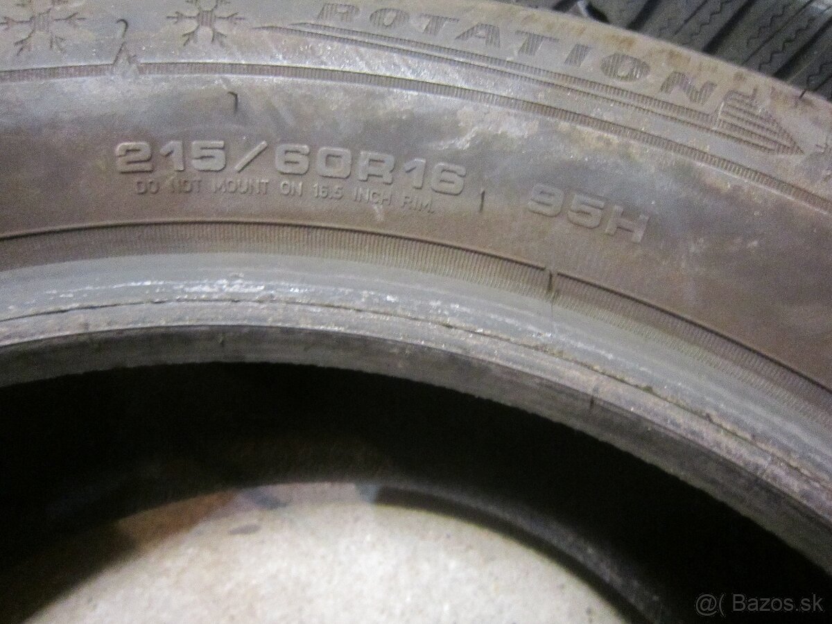 215/60R16 zimne pneu Dunlop 2x a Bridgestone 2x - 5