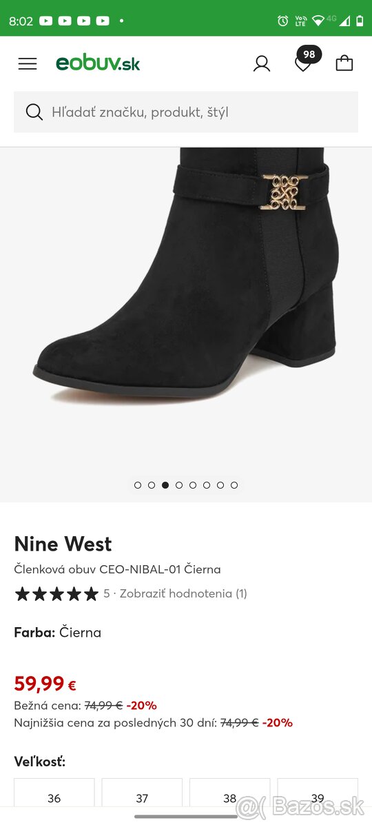 NOVÉ Nine West členkové čižmičky LACNO - 5
