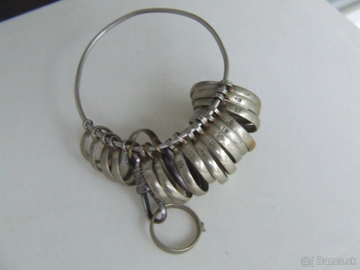 Starý merač prstov na obrúčky. Alpaka. - 5