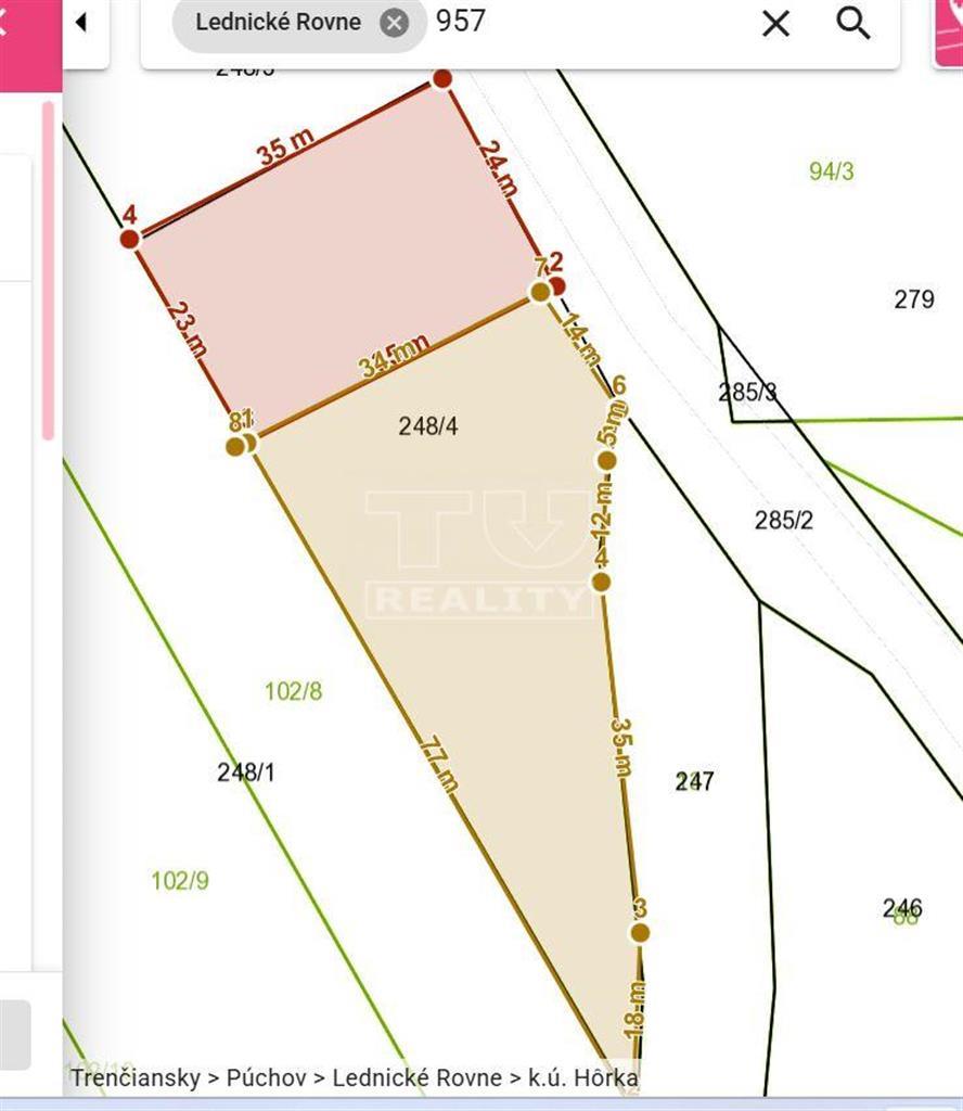 STAVENÝ pozemok v obci Lednické Rovne- Hôrka 836m2 - 5