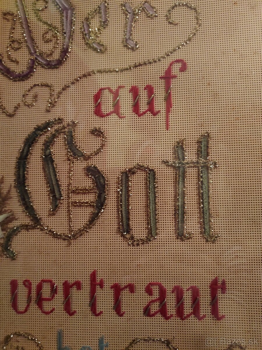 PREDÁM NÁDHERNE VYŠÍVANÝ OBRAZ POZEHNANIA DO DOMU - 5