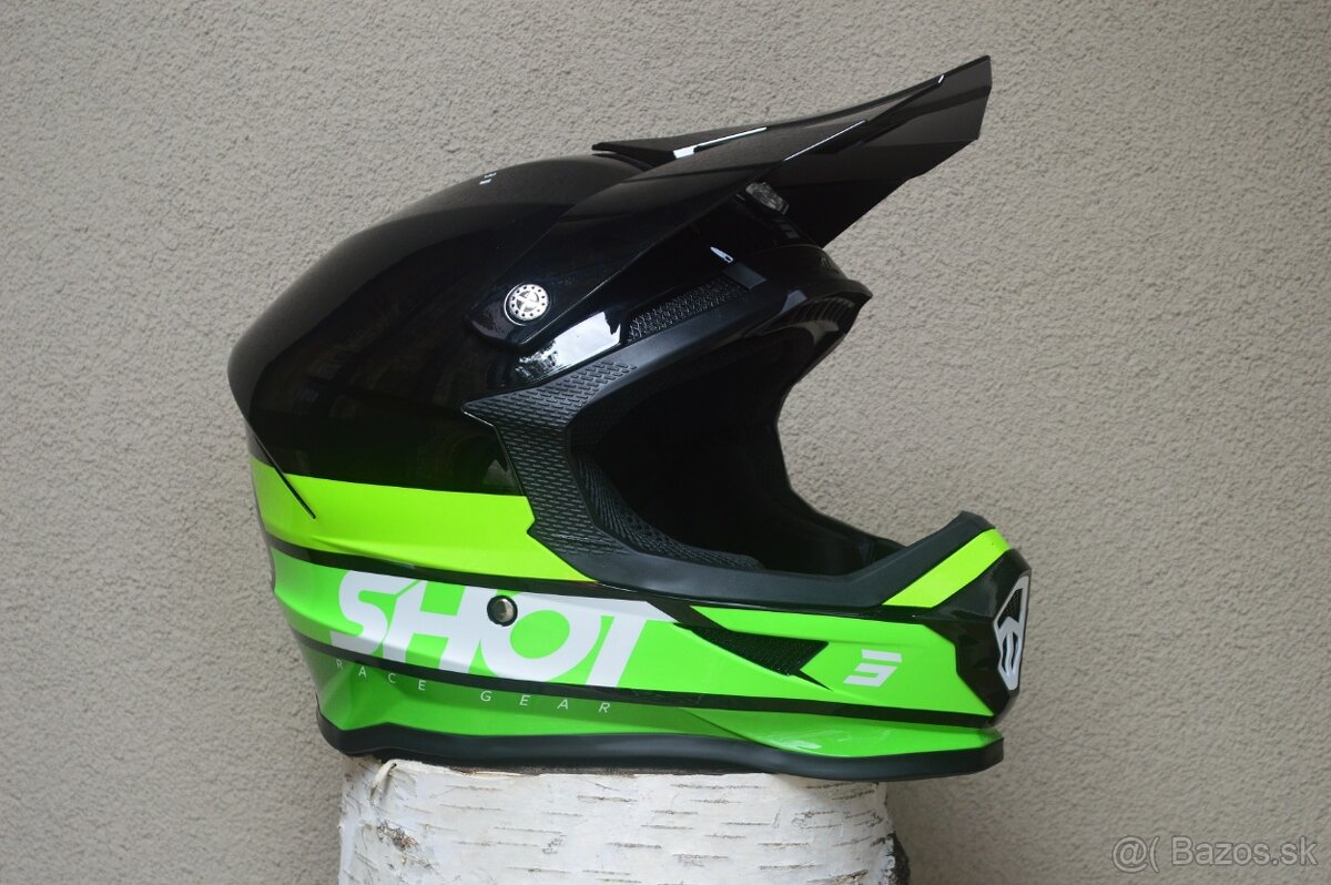 Prilba helma MX zelená čierna - 5