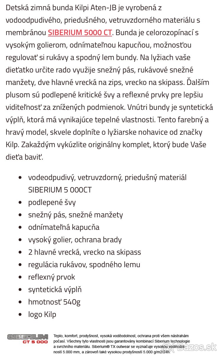 Zimná vetrovka a oteplovaky značka KILPI - 5