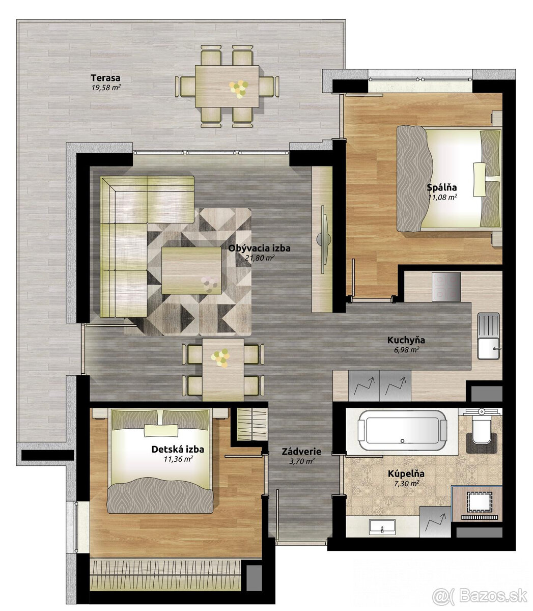 BOSEN | IDEAL Homes | 3 izbový byt, Dunajská Streda - 5