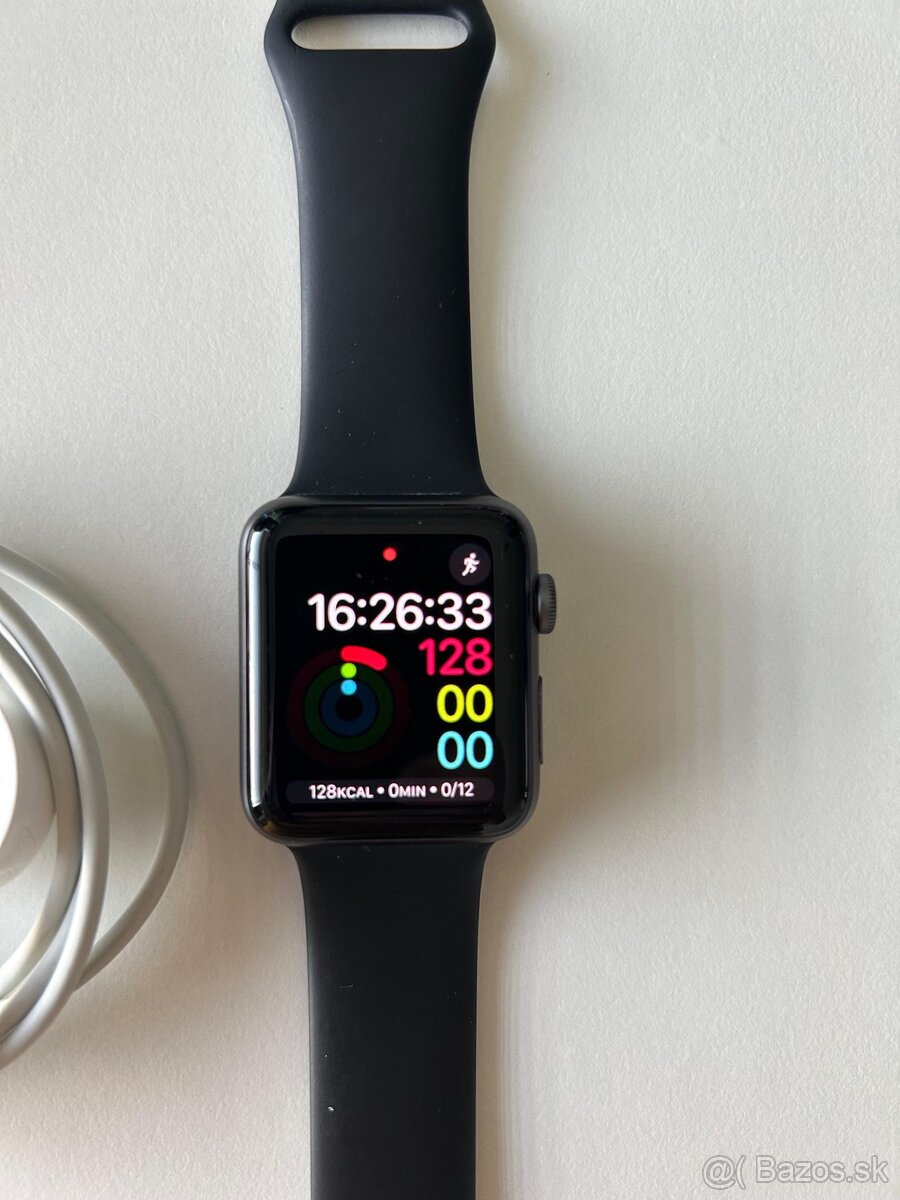 Apple watch 3 42mm (baterka 90%) + kábel, krabica - 5