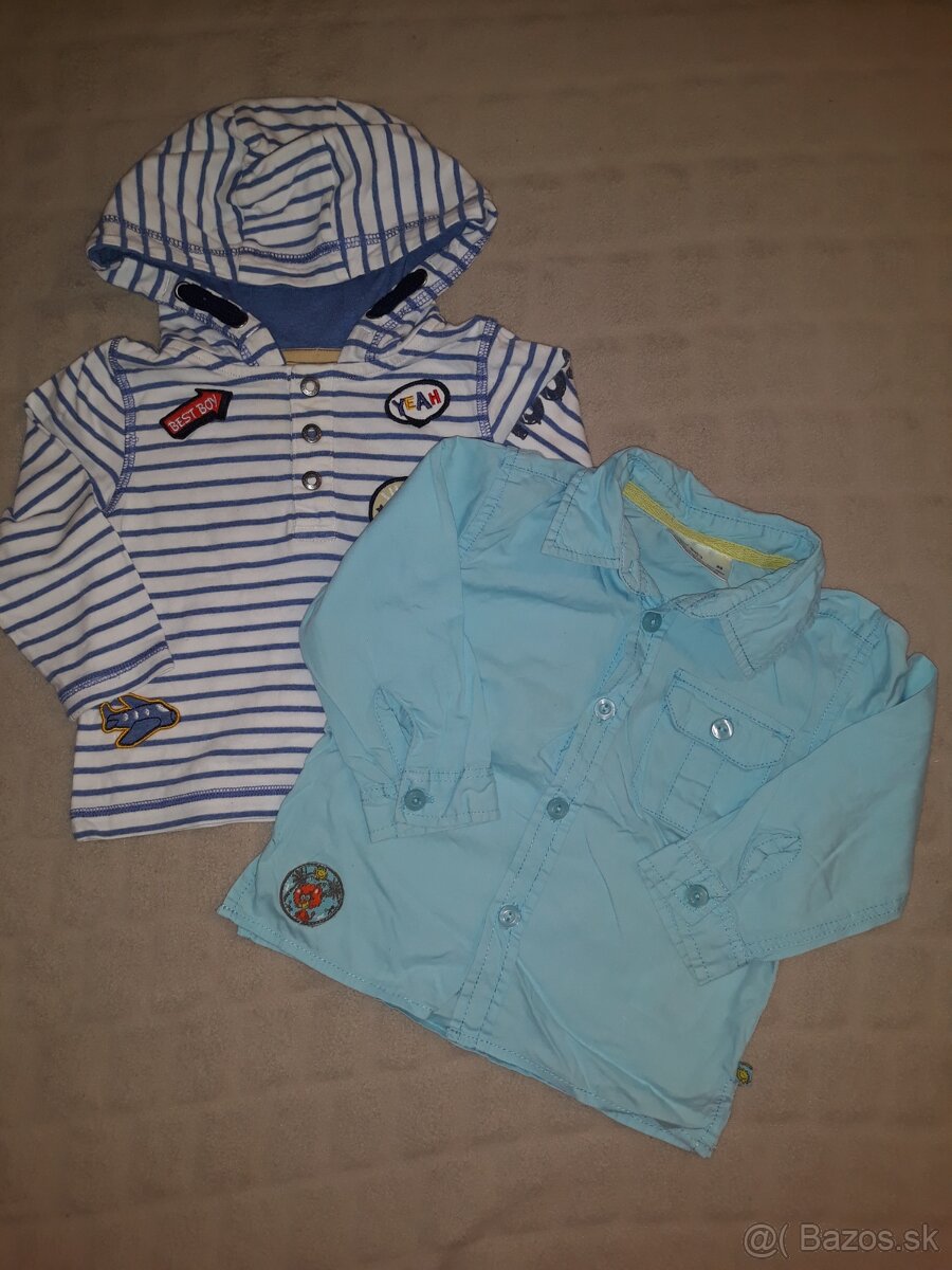 Tričká a svetre v.80 - 7 ks - 5