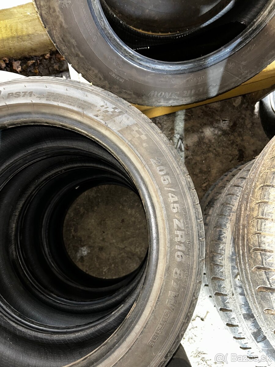 Predám letné pneumatiky 205 45 r16 - 5