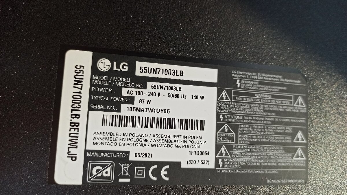 Náhradné diely LG 55UN71003LB - 5