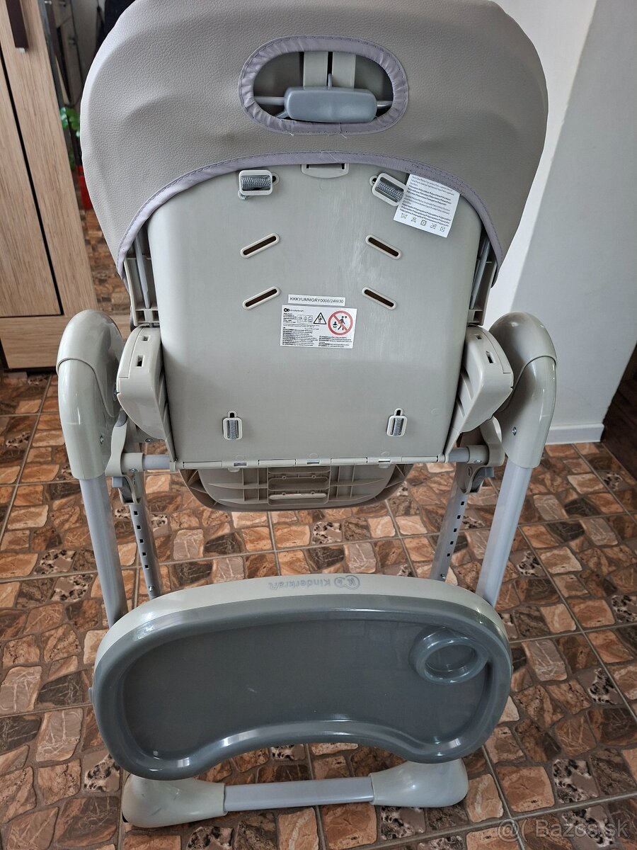 KINDERKRAFT Stolička jedálenská Yummy Grey - 5