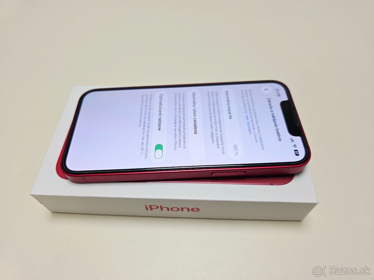 APPLE IPHONE 13 mini 128GB RED BATERKA 100% - 5