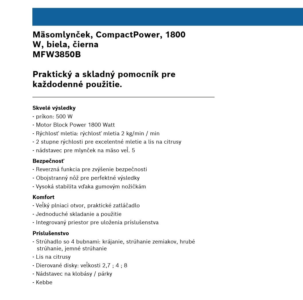 BOSCH mlynček na mäso NOVÝ - 5