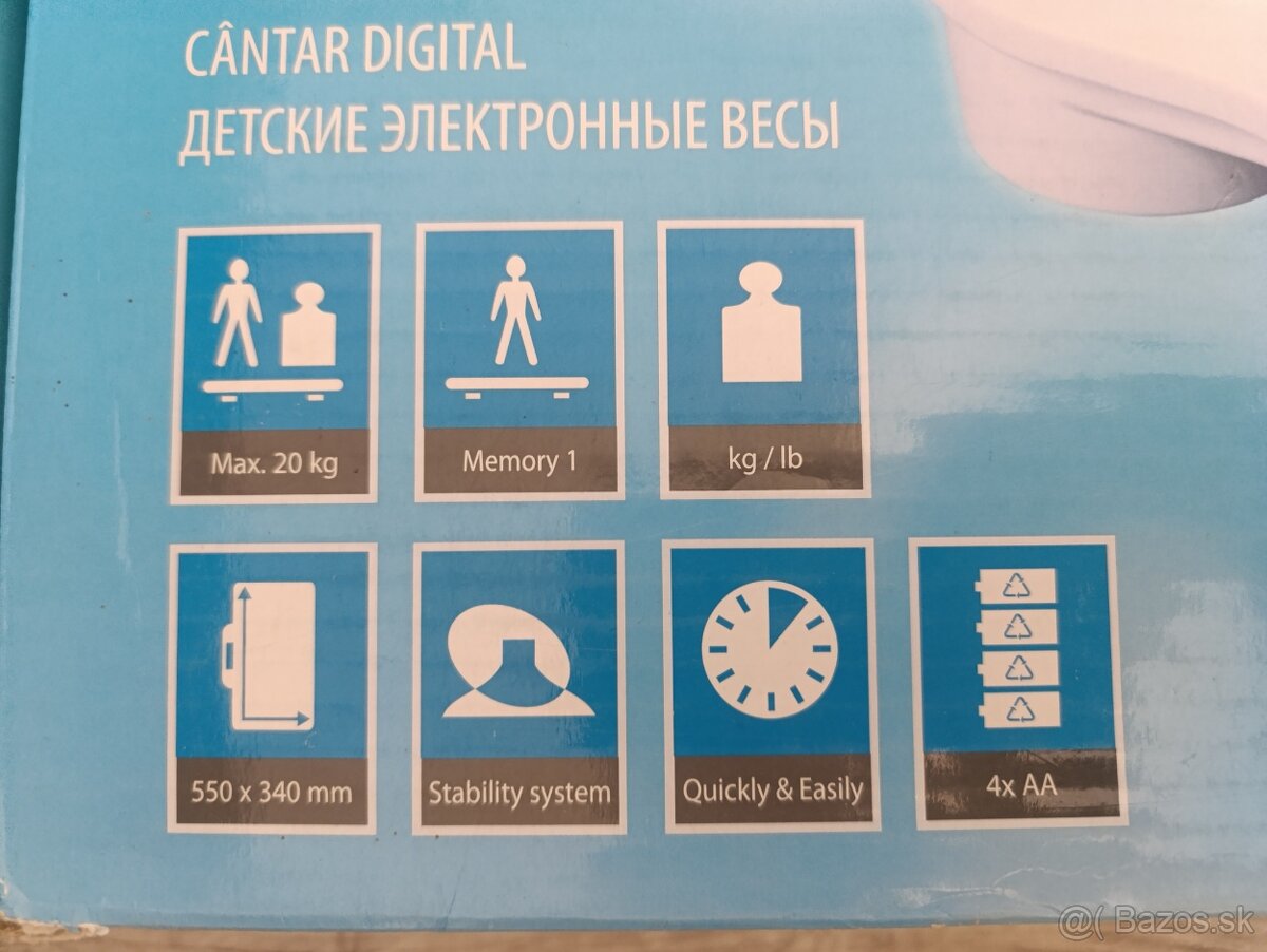 Dojčenecká digitálna váha ETA 7771 - 5