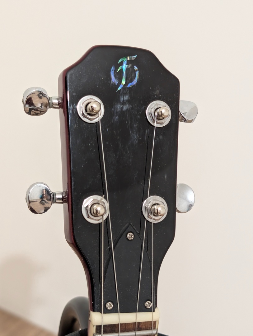 Flight Pioneer Solid Body Cherry Red Electric Ukulele - 5